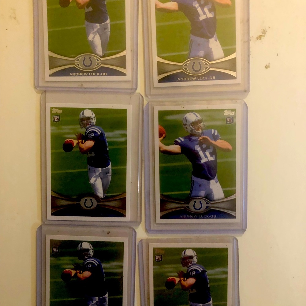 6 ANDREW LUCK TOPPS ROOKIES MINT NEW!